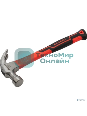 Молоток-гвоздодер Rexant с фибергласовой рукояткой 450 г