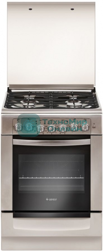 Плита комбинированная Gefest ПГЭ 6102-03 0027 серый, конфорок 4 шт, духовка 55 л, 60 см x 85 см x 60 см