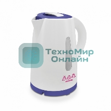 Чайник электрический Мастерица ЕК-1701M белый/фиолетовый