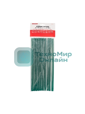 Клеевые стержни Rexant, Ø11 мм, 270 мм, зеленые, 10 шт., хедер