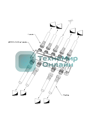 Делитель ТВ Rexant х 8 под F разъем 5-1000 МГц