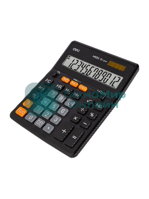 Калькулятор настольный Deli EM888 черный 12-разр.