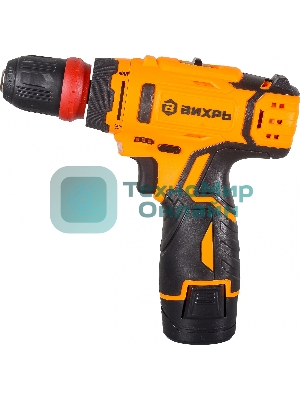 Дрель-шуруповерт аккумуляторная Вихрь ДА-12Л-2КC 72/14/33, Аккумуляторная, 12В, 2 АКБ, Кейс