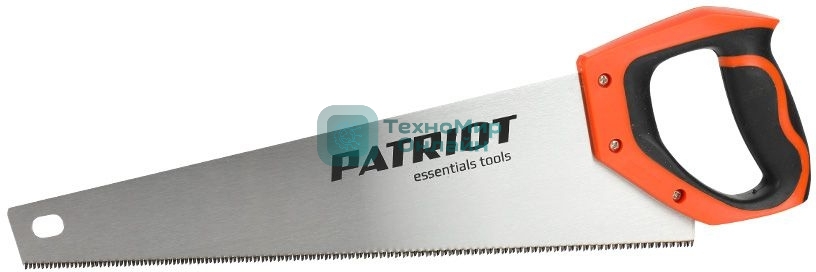 Ножовка Patriot WSP-400S, по дереву, 11 TPI мелкий зуб, 3-х сторонняя заточка, 400мм