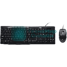 Комплект клавиатура+мышь Logitech Desktop MK200 проводной, USB, 1000 DPI, чёрный