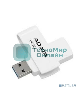Флешка USB ADATA UC310 (UC310-128G-RWH), 128Gb, USB 3.2 Gen1, R/W 100/30, белый