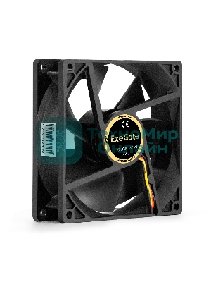 Вентилятор для корпуса ExeGate EX09225B3P-24 черный, 92 мм, 2750 об/мин, 35 дБ, 3 pin