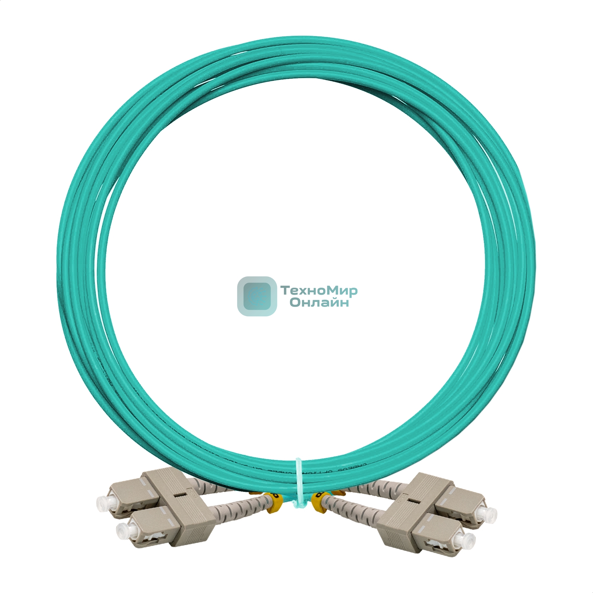 Патч-корд волоконно-оптический ExeGate FC-D-503-SC-SC-3M-LSZH (Шнур ВО MM 50/125 (OM3), SC/UPC-SC/UPC, Duplex, LSZH, 3м)