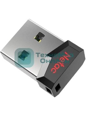 Флешка USB Netac UM81 (NT03UM81N-004G-20BK), 4Gb, USB 2.0, R/W 30/10, черный/красный