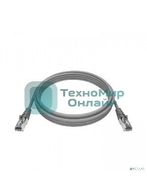 Патч-корд NTSS PREMIUM 2xRJ45/8P8C, T568B FTP CAT5e LSZH 1 метр, серый NTSS-PC-PM-FTP-RJ45-5e-1.0-LSZH-GY