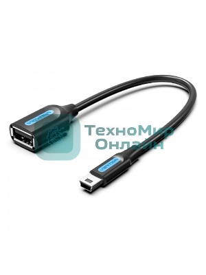Адаптер переходник Vention OTG USB 2.0 AF/mini B 5pin - 0.15м