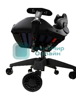 Кресло Knight Outrid Smile черный, экокожа, 120 кг, механизм качания