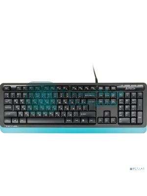 Комплект клавиатура+мышь A4Tech FStyler F1010 проводной, USB, 1600 DPI, чёрный/синий
