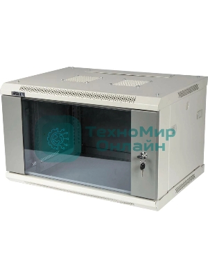 Шкаф настенный серии Pro, 4U 600x450, стеклянная дверь