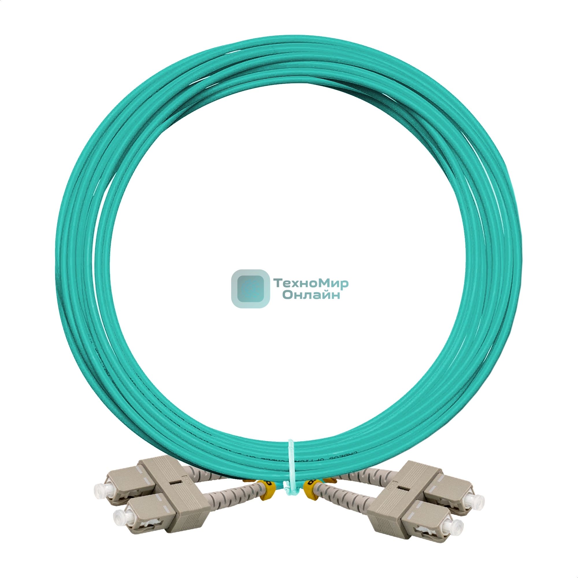 Патч-корд волоконно-оптический ExeGate FC-D-503-SC-SC-5M-LSZH (Шнур ВО MM 50/125 (OM3), SC/UPC-SC/UPC, Duplex, LSZH, 5м)