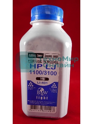 Тонер HP LJ 1100/1150/3100/5L/6L (фл,140г) B&W Light фас России