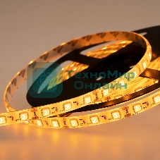 Лента светодиодная силикон, 10 мм, IP65, SMD 5050, 60 LED/m, 12 V, цвет свечения желтый
