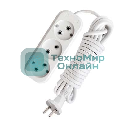 Удлинитель 3х5 м без заземл. 10А IP20 Е-203 АБС-пл. ПВС 2х0.75 UNIVersal 9631965