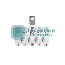 Клемма пружинная соединительная Rexant КСП 5-полюсная с заземлением и с монтажными ножками (50 шт./уп.)