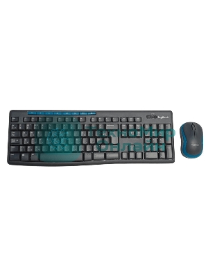 Комплект клавиатура+мышь Logitech MK275 беспроводной, USB, 1000 DPI, голубой/чёрный