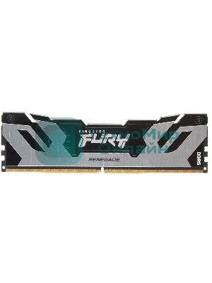 Оперативная память Kingston Fury Renegade, DDR5, 16Gb (1x16Gb), 6400MHz, CL32, DIMM, с радиатором, серебристый/черный