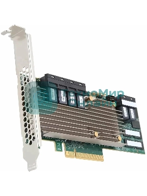 Контроллер Broadcom MegaRAID SAS 9361-24i SGL (05-50022-00), PCIe 3.0 x8 LP, SAS/SATA 12G, RAID 0,1,5,6,10,50,60, 24port(6*int SFF8643), Cache 4Gb, 3324ROC