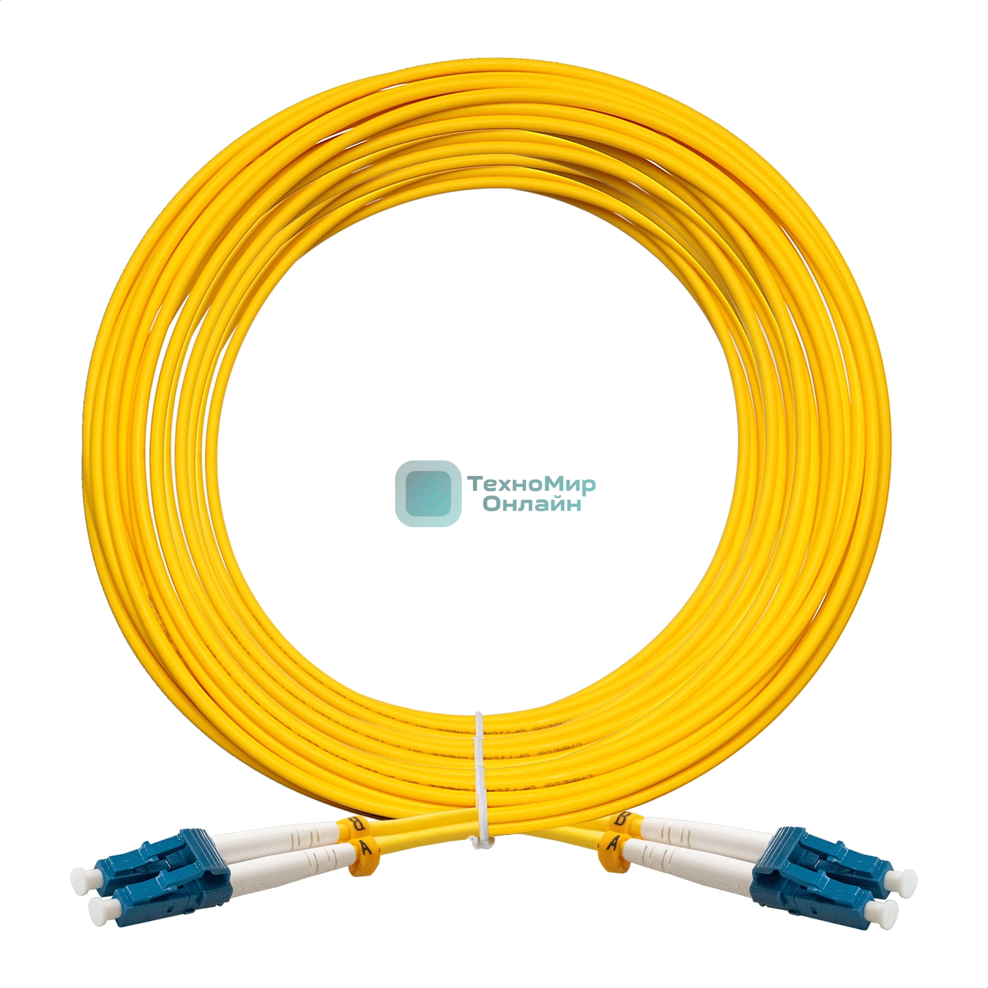 Патч-корд волоконно-оптический ExeGate FC-D-9-LC-LC-15M-LSZH (Шнур ВО SM 9/125 (OS2/G.652.D), LC/UPC-LC/UPC, Duplex, LSZH, 15м)