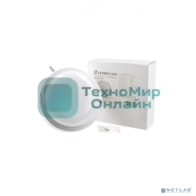Светильник Ultraflash LBF-0312 C01 (Св-к LED влагозащищенный, 12 Вт, IP54, 220В, круг)