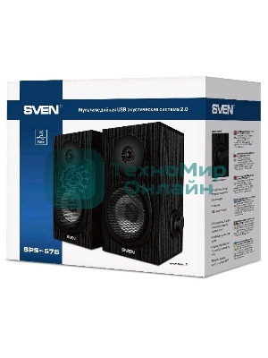 Акустическая система SVEN SPS-575 2.0 черный 6Вт