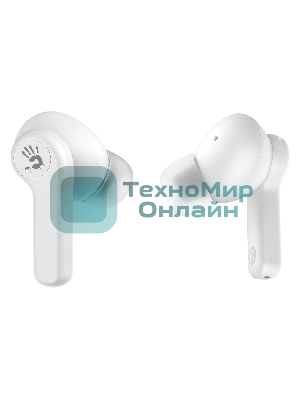 Наушники TWS A4Tech Bloody M30 белый, внутриканальные, Bluetooth, до 22 ч