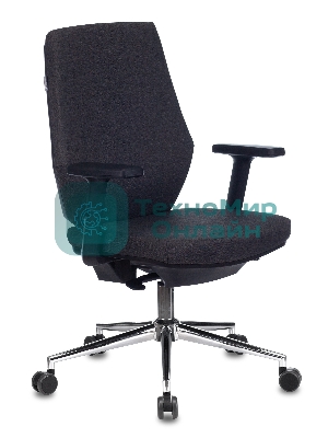 Кресло Бюрократ CH-545SL серый, экокожа, 120 кг, механизм качания