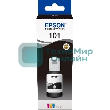 Картридж струйный Epson L101 C13T03V14A черный (127мл) для Epson L4150/L4160/L6160/L6170/L6190