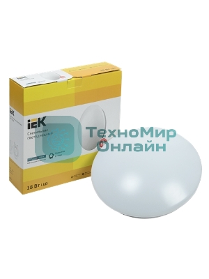 Светильник светодиодный ДПБ 1002 18Вт 4000К IP20 круг бел. IEK LDPB0-1002-18-4000-K01