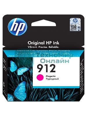 Картридж струйный HP 912 3YL78AE пурпурный (315стр.) для HP OfficeJet 801x/802x