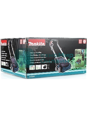 Газонокосилки Makita UV3200 Скарификатор,{1300Вт,32см,3500об\мин,5уров(-10+10мм),30л,нож-фреза,12кг,кор}