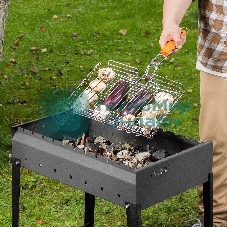 Решетка-гриль Camping Palisad 260х320х65 мм, объемная, хромир.