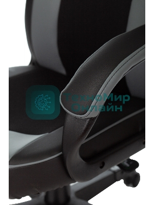 Кресло Бюрократ Zombie GAME 17 черный/серый, экокожа, 120 кг, механизм качания