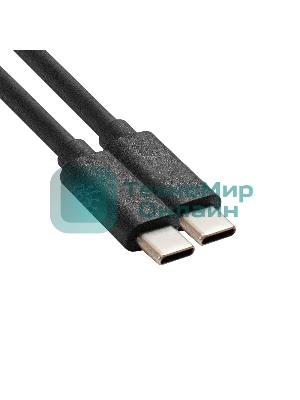 Кабель для зарядки ExeGate EX-CCP-USB3.1-CMCM2-0.5 (USB Type Cm/Cm, Gen.2, 10Gbit/s, 5A, 100W, 0,5м)