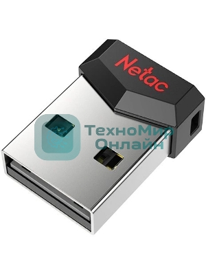 Флешка USB Netac UM81 (NT03UM81N-004G-20BK), 4Gb, USB 2.0, R/W 30/10, черный/красный