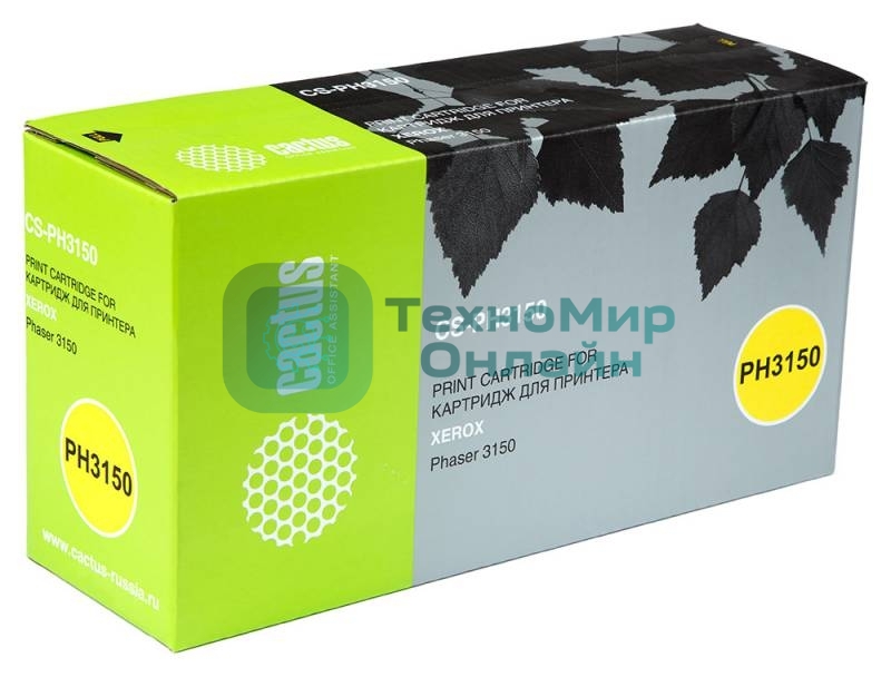 Картридж лазерный Cactus CS-PH3150 (109R00747) черный (5000 стр.) для Xerox Phaser 3150, 3150b, 3150n, 3151