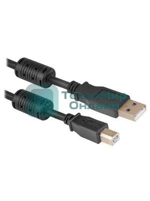 Кабель Defender USB04-10 PROКабель USB 2.0 для соед. 3.0м AM/BM, зол.конт, 2фер.фил.