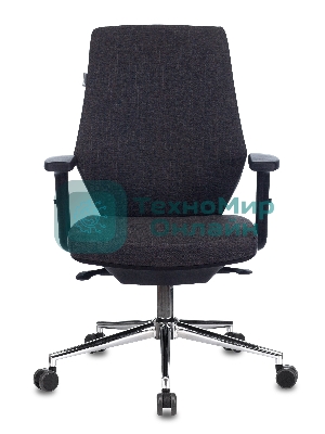 Кресло Бюрократ CH-545SL серый, экокожа, 120 кг, механизм качания