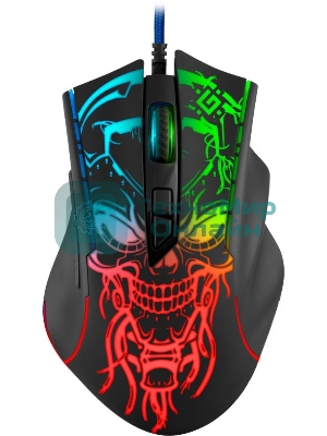 Мышь проводная Defender Bulletstorm GM-928 черный, 7200 dpi, USB, кнопки - 7