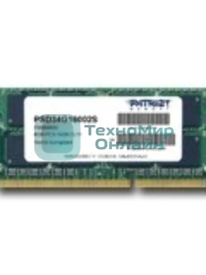Оперативная память Patriot, DDR3, 4GB, (1x4 GB,), 1600 MHz, CL11, SO-DIMM