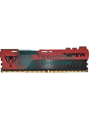 Оперативная память Patriot Viper Elite II, DDR4, 32GB (1x32 GB), 3200 MHz, CL18, DIMM, радиатор, красный, черный