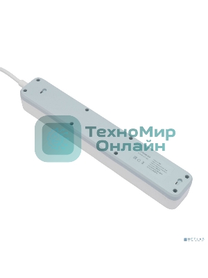 Сетевой фильтр Гарнизон EPS-5-W-2 5р, 2.0, 10А, 2 м, ур.защиты 2+, белый, пакет (21442)