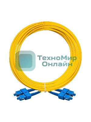 Патч-корд волоконно-оптический ExeGate FC-D-9-SC-SC-10M-LSZH (Шнур ВО SM 9/125 (OS2/G.652.D), SC/UPC-SC/UPC, Duplex, LSZH, 10м)