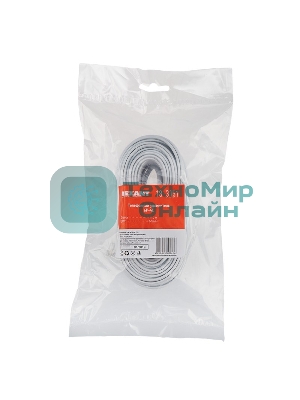 Кабель Rexant Телефонный удлинитель 15М белый