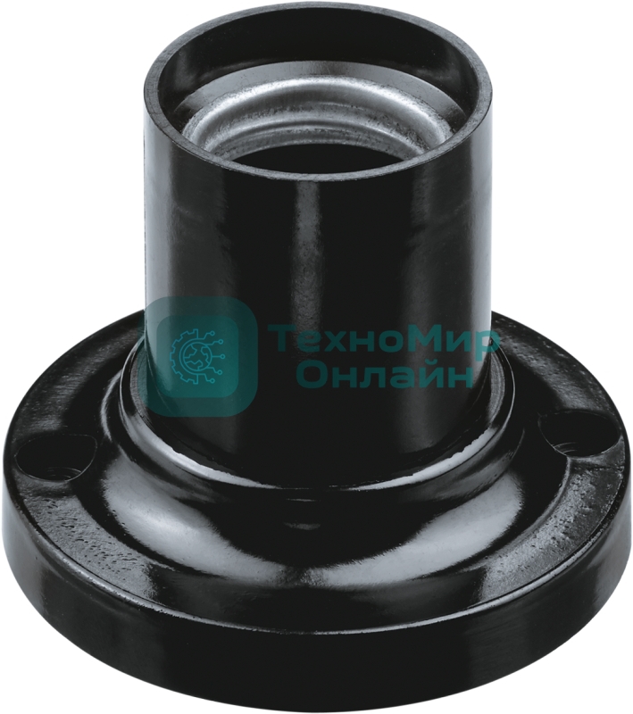 Патрон потолочный Navigator E27 NLH-BL-W2-E27 прямой карболит. черный