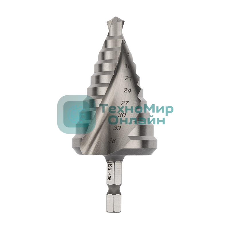 Сверло по металлу ступенчатое Kranz 9,0-36,0 мм 